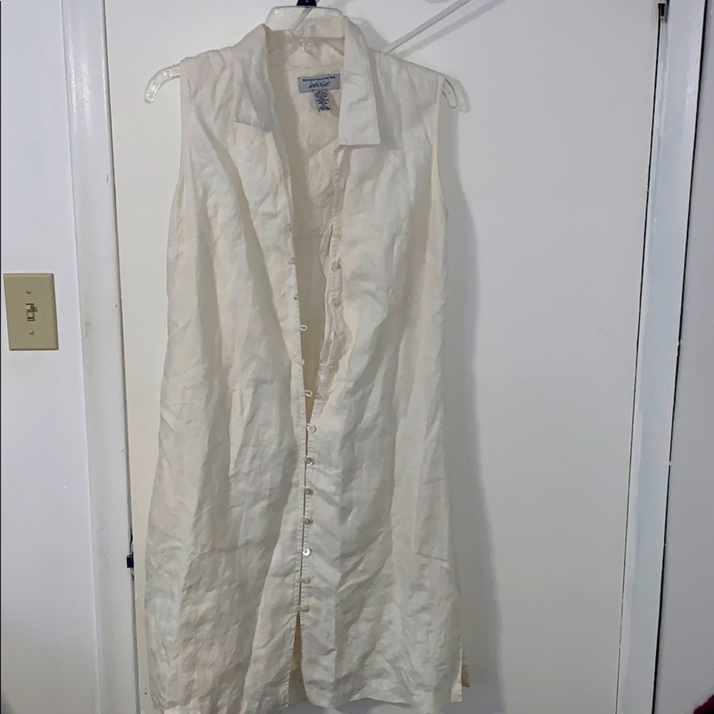 Vintage White Button Up Dress